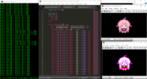 ตัวอย่างการใช้ image2verilog ซึ่งใช้การหาพอกเซลดังกล่าวข้างต้น