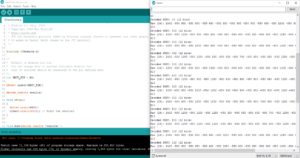 ตัวอย่างผลลัพธ์ที่ได้จาก Serial monitor ของ IR Receiver